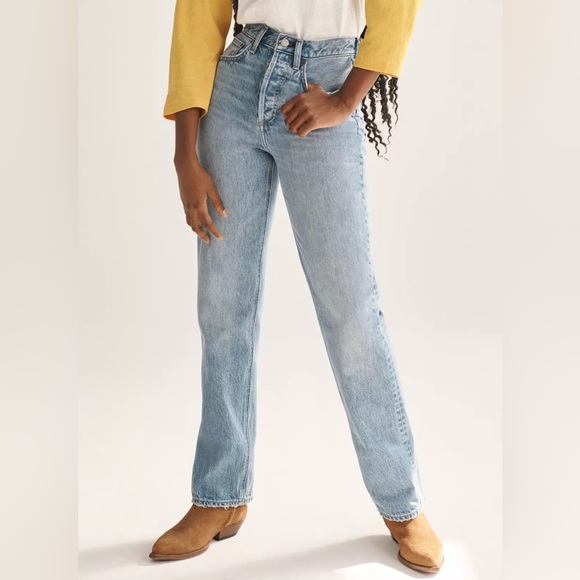 Aritzia || Denim Forum Joni High Rise Loose 32” Jeans - Picture 4 of 5
